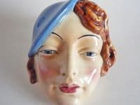 Beswick 'Girl with Blue Beret' Wall Mask1935 (Sold)