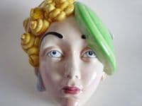 Beswick 'Girl with Curly Hair and Beret' Wall Mask Model No. 314 c1934