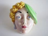 Beswick 'Girl with Curly Hair and Beret' Wall Mask Model No. 314 c1934