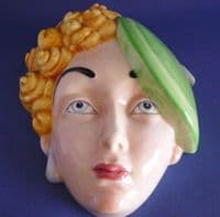 Beswick 'Girl with Curly Hair and Beret' Wall Mask Model No. 314 c1934