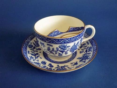 Bodley China Moustache Cup and Saucer c1870 (Sold)