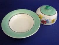 Bough Pottery Hand Painted Covered Dish by Christina Catherine Amour c1920