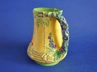 Burleigh Ware Art Deco 'Garden' Jug with Flower Handle c1935