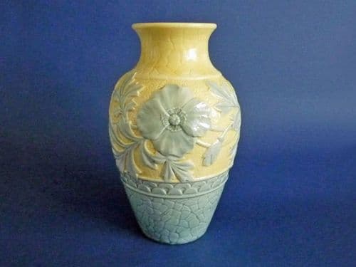 Burmantofts Faience Art Pottery 'Poppy' Vase c1890