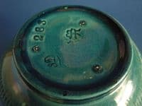 Burmantofts Faience Pierced Blue Vase c1885 (Sold)