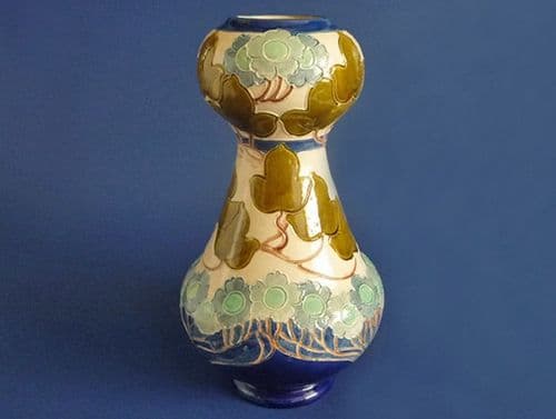 Burmantofts 'Ivy and Blue Flower' Vase c1900 (Sold)