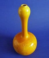 Burmantofts Yellow Faience 'Sunburst' Vase c1890 (Sold)