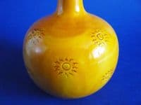 Burmantofts Yellow Faience 'Sunburst' Vase c1890 (Sold)