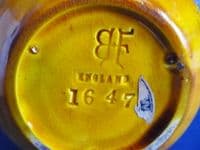 Burmantofts Yellow Faience 'Sunburst' Vase c1890 (Sold)