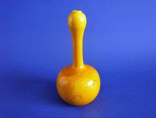 Burmantofts Yellow Faience 'Sunburst' Vase c1890 (Sold)