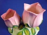 Carlton Ware Pink Double 'Tulip' Posy Vase c1939