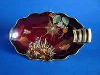 Carlton Ware 'Spider's Web' Rouge Royale Oval Tray c1950