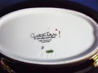 Carlton Ware 'Spider's Web' Rouge Royale Oval Tray c1950