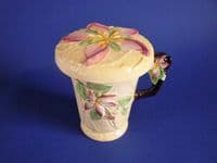 Carlton Ware Yellow 'Apple Blossom' Hot Chocolate Mug with Lid c1938