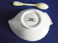 Carlton Ware Yellow 'Apple Blossom' Jam Dish and Spoon Boxed Set c1939