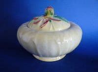 Carlton Ware Yellow 'Apple Blossom' Jam Pot and Cover c1939