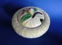 Carlton Ware Yellow 'Apple Blossom' Jam Pot and Cover c1939
