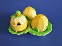 Carlton Ware Yellow 'Buttercup' Cruet c1936