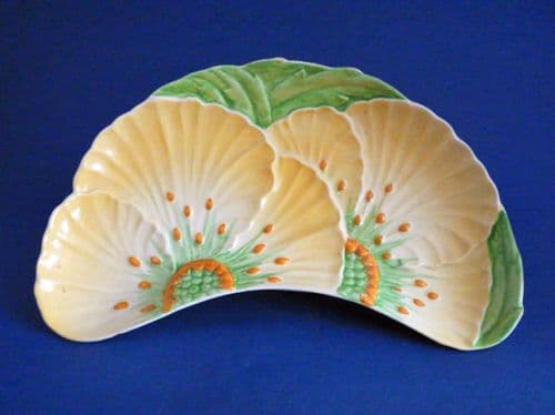 Carlton Ware Yellow 'Buttercup' Halfmoon Side Plate c1936 (Sold)