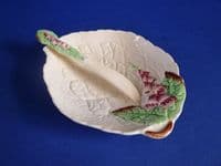 Carlton Ware Yellow 'Foxglove' Butter Dish and Knife c1939