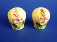 Carlton Ware Yellow 'Foxglove' Salt and Pepper Pots c1939