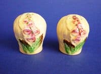 Carlton Ware Yellow 'Foxglove' Salt and Pepper Pots c1939