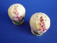 Carlton Ware Yellow 'Foxglove' Salt and Pepper Pots c1939