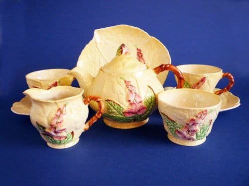 Carlton Ware Yellow 'Foxglove' Tea for Two Set c1940
