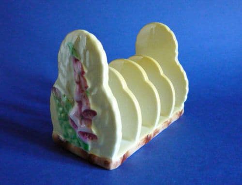 Carlton Ware Yellow 'Foxglove' Toast Rack c1939