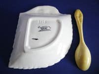 Carlton Ware Yellow 'Primula' Jam Dish and Spoon in Original Box c1939