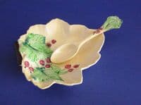Carlton Ware Yellow 'Red Currant' Jam Dish and Spoon with Original Box c1938