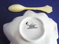 Carlton Ware Yellow 'Red Currant' Jam Dish and Spoon with Original Box c1938