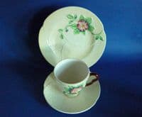 Carlton Ware Yellow 'Wild Rose' Cup, Saucer and Plate (Trio) c1939 #2
