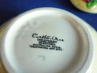 Carlton Ware Yellow 'Wild Rose' Jam Pot and Lid c1939