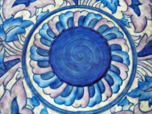 Charlotte Rhead Crown Ducal Blue Peony Wall Plaque or Charger c1935 ...