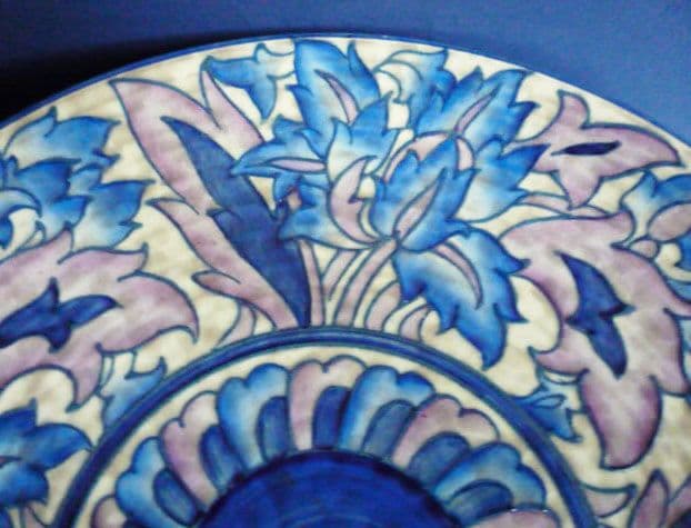 Charlotte Rhead Crown Ducal Blue Peony Wall Plaque or Charger c1935 ...