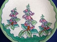 Charlotte Rhead Crown Ducal 'Foxglove' Charger c1937 - Pattern 4953