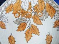 Charlotte Rhead Crown Ducal 'Golden Leaves' Wall Plaque c1937 - Pattern 4921