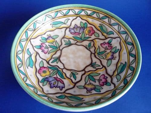 Charlotte Rhead Crown Ducal 'Trellis' Dish c1939 - Pattern 6016 (Sold)