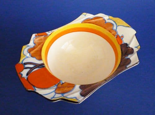 Clarice Cliff Bizarre 'Orange Autumn' Daffodil Bowl c1932 (Sold)