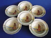 Complete Royal Doulton 'Cotswold Shepherd' Series Dessert Set D5561 c1936