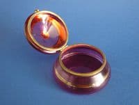 Cranberry Glass Trinket Box with Gilded Decoration Austrian c1900