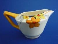 Crown Ducal 'Sunburst' Small Victory Shape Cream Jug #2 c1930