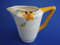 Crown Ducal 'Sunburst' Tall Victory Shape Cream Jug #2 c1930