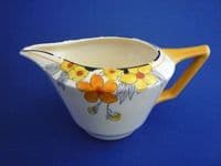 Crown Ducal 'Sunburst'  Victory Shape Milk Jug #2 c1930