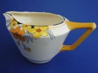 Crown Ducal 'Sunburst'  Victory Shape Milk Jug #2 c1930