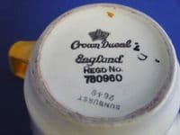 Crown Ducal 'Sunburst'  Victory Shape Milk Jug #2 c1930