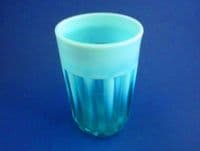 Davidson's Blue Pearline Glass 'Brideshead' Tumbler c1890