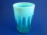 Davidson's Blue Pearline Glass 'Brideshead' Tumbler c1890