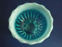 Davidson's Blue Pearline Glass 'Lady Caroline' Sugar Bowl c1895